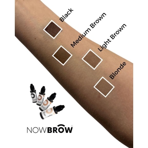 NOWBROW Hybrydowa Farbka do brwi i rzęs Light Brown